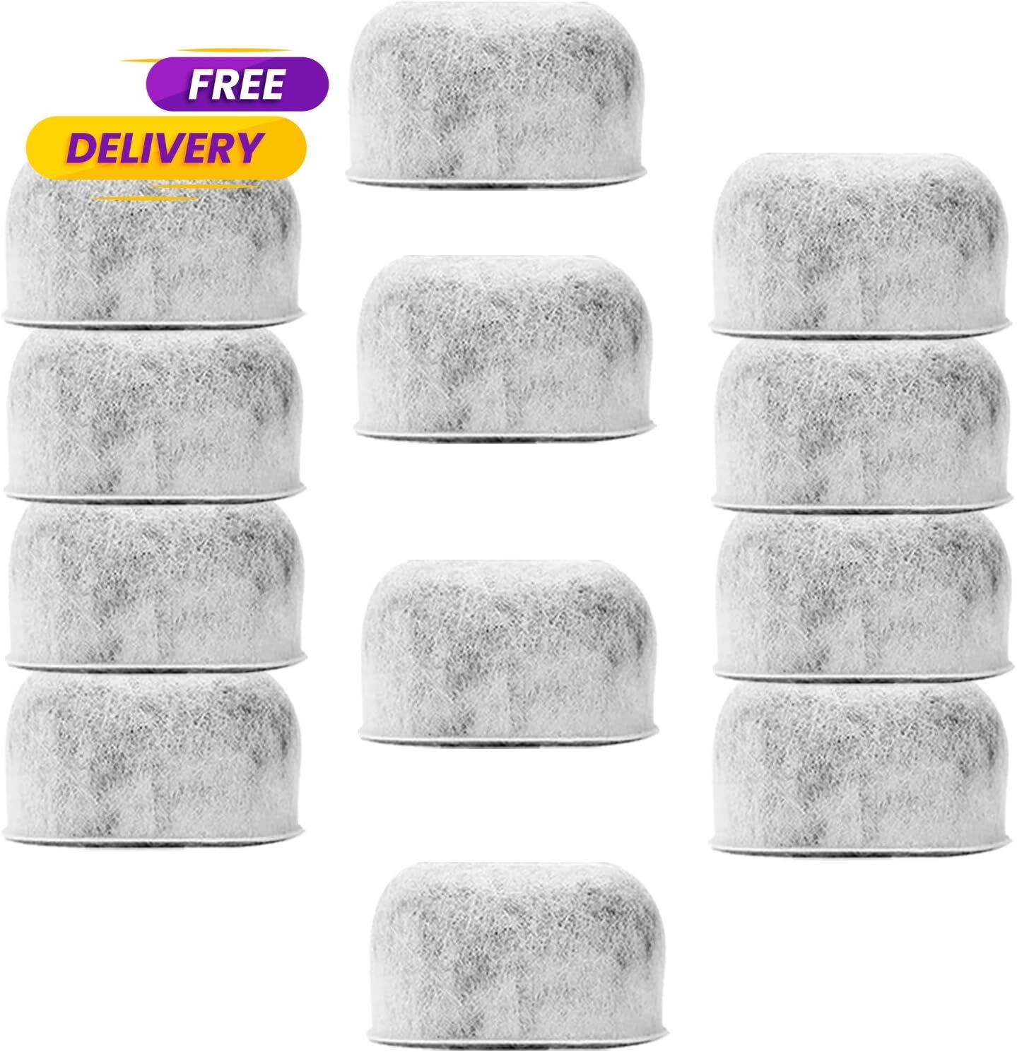 12 Pack Replacement Charcoal Water Filters for All Cuisinart Coffee Machines