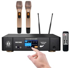 Professional 4000W Digital Karaoke Sound Amplifier W/ Touch Screen Mics