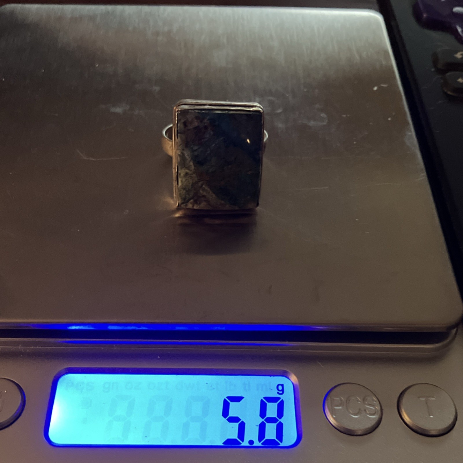 Ruby Zoisite Gemstone Rectangular Silver 925 Ring… - image 8