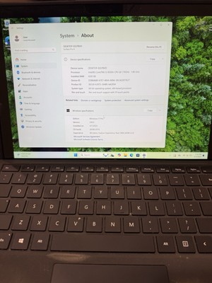 Windows Surface Pro 6 128GB Intel I5-8350U 1.7 GHz 8GB Ram In Silver Win 11 Pro