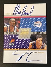 2002-03 Topps Stadium Club Dual Auto Shawn Marion Elton Brand Autograph #8/50