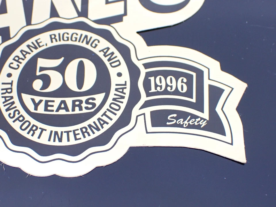 Jake’s Crane Rigging Transport Intl. Decal 1946 1996 Vintage Die Cut Sticker - Image 3 of 4