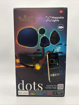Twinkly Dots App-Controlled Flexible LED Lights 60 RGB Clear Wire USB-Power