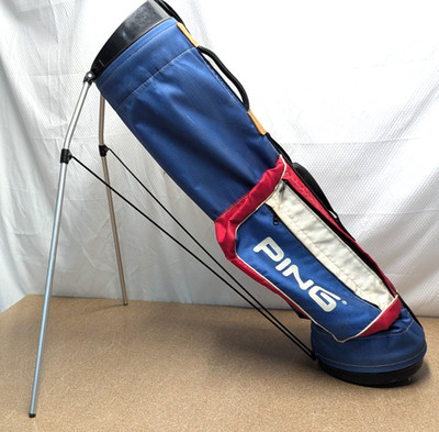 Vintage Karsten Ping Red White & Blue Carry Stand Golf Bag 35 1/2
