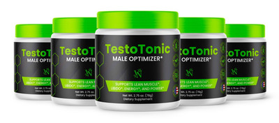 TestoTonic Men Optimizer for Muscle Libido Energy and Power Powder 5 Pack 150srv