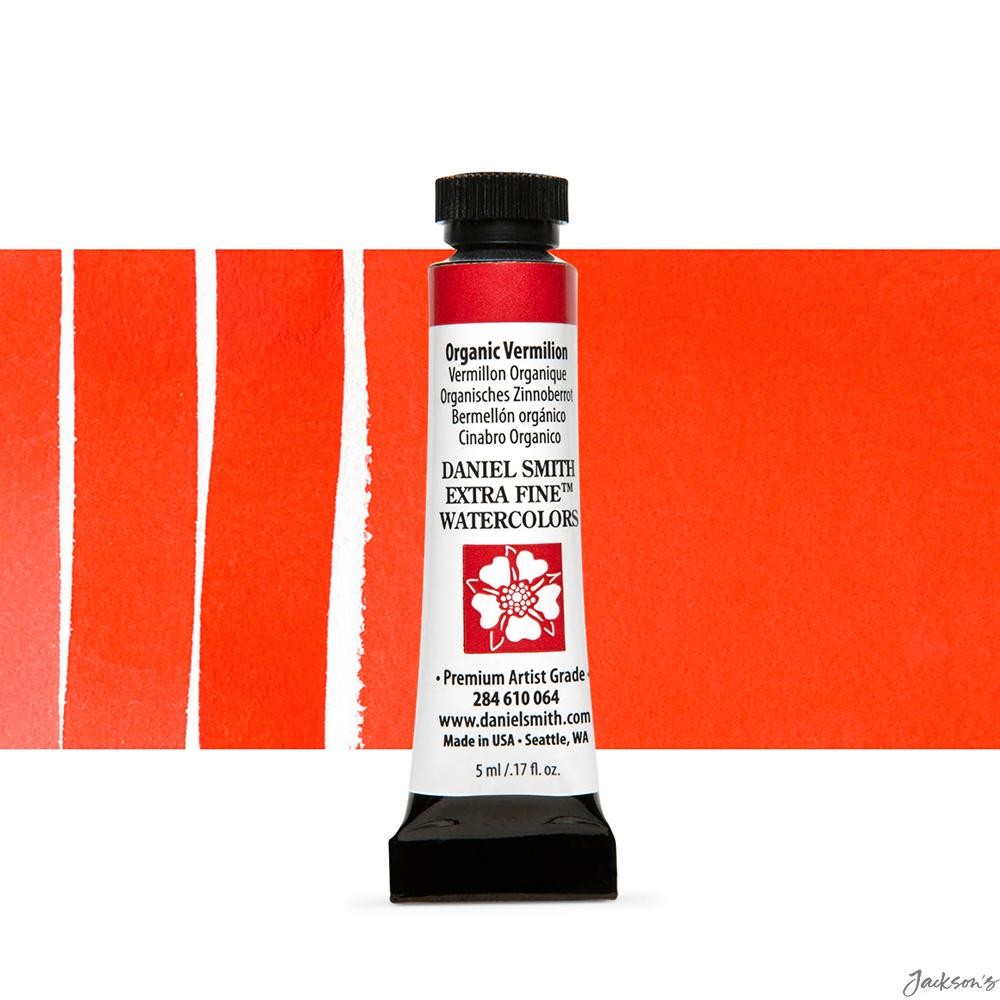 Daniel Smith Watercolour Paint Tube 5ml Organic Vermilion PR188 Artists Painting
