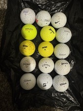 Mixed Lot of Used Golf Balls   Various Brands   White  Colored