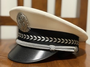 Obsolete China Traffic Police hat with factory Label Size 57