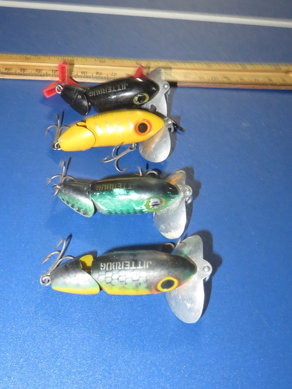 Lot of 4 Arbogast Jointed Jitterbug TOPWATER Lures Various Colors - Image 2