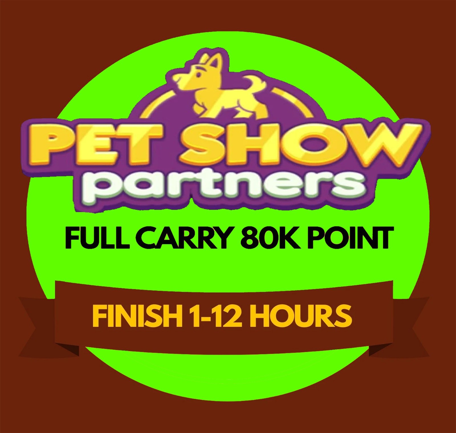 Pet Show Partners Event Monopoly Go 🔥 RUSH 12 Hours 🔥 Full Carry 80k Points