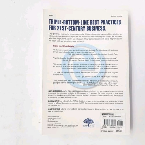 Ethical Markets Growing the Green Economy by Hazel Henderson 1st Edition Book - Foto 2 di 24