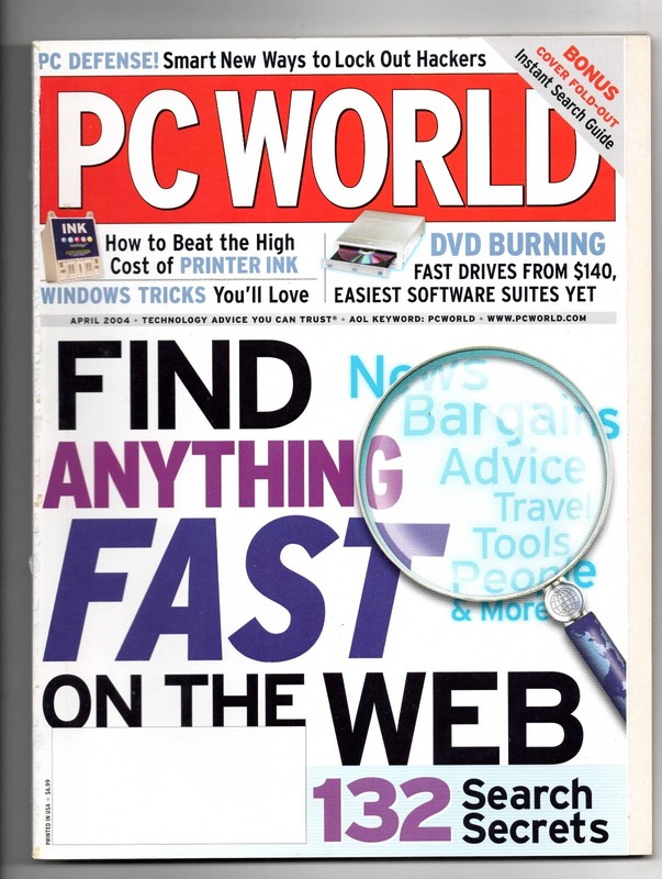 PC WORLD Magazine - April 2004 - Computers, DVD Burners, Retro Tech