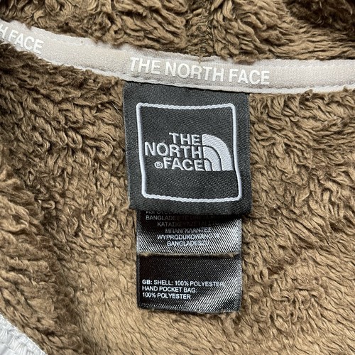 North Face Denali Style Hooded Fleece Jacket Sweater Brown Girls XL Woman Small - Picture 3 of 11