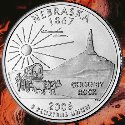 QUARTER DOLLAR  NEBRASKA 2006 D 6105#   