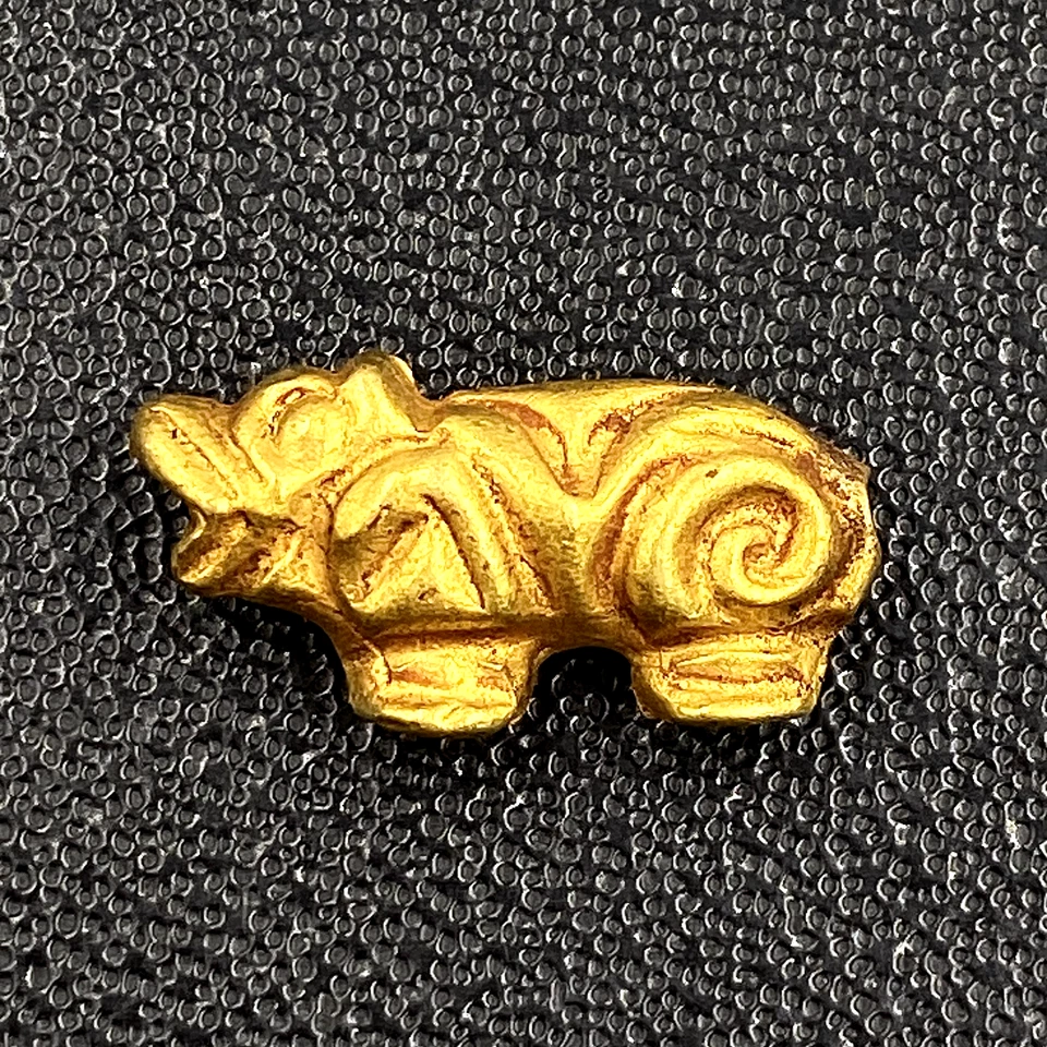 Figuras de elefante animales cuentas de oro de colección cuentas del período Pyu sudeste asiático Foto 2 de 4