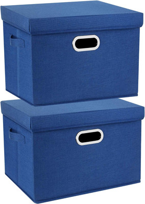 Large Collapsible Storage Bins with Lids, Organization Bins for Closet Storage, 