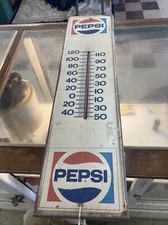 Pepsi Cola Thermometer / Sign 28”x7”