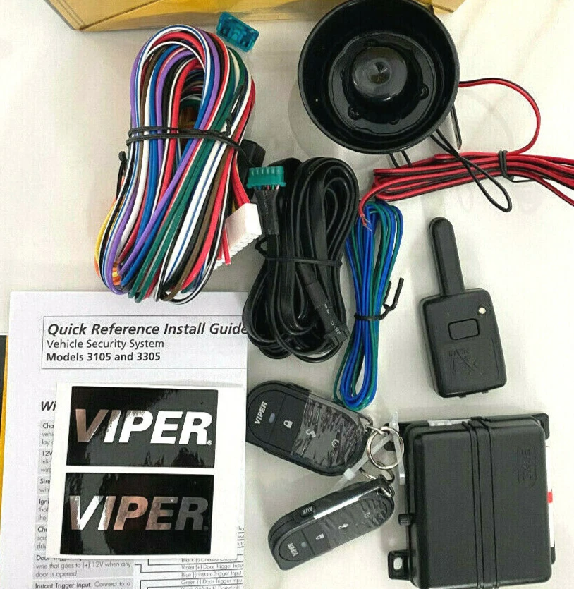 Viper 3105V Security System Keyless Car Alarm 2 Remotes Free