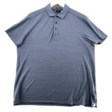 Hugo Boss Regular Fit Men's Size XL Steel Blue Long Staple Cotton Polo Shirt