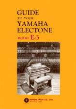 Yamaha E-3 Electone Instruction Manual: 38 Pages Protective Covers