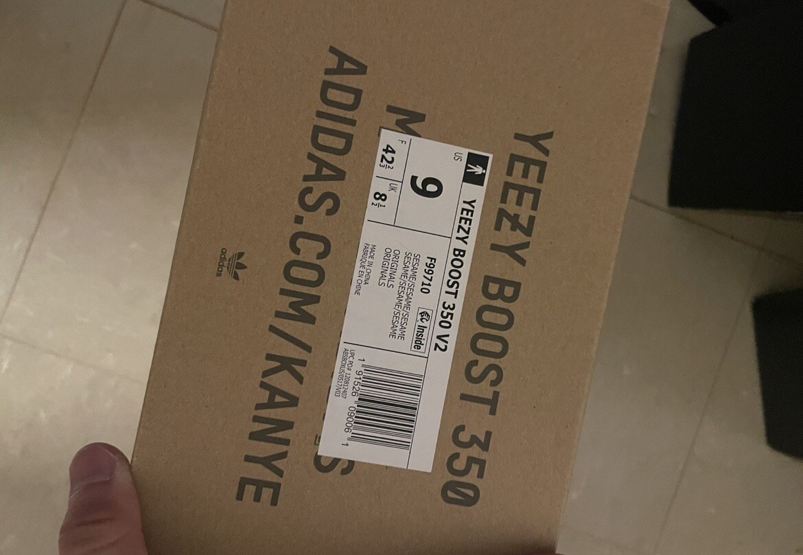 yeezy boost 350 box label Yeezy Boost 350 V2 Empty Shoe Box Size 11 US - Tag Authentic Adidas