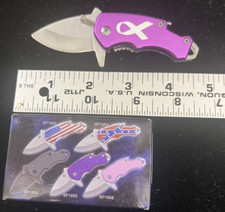 Breast Cancer ribbon pocket knife with bottle opener & money clip SP-1955