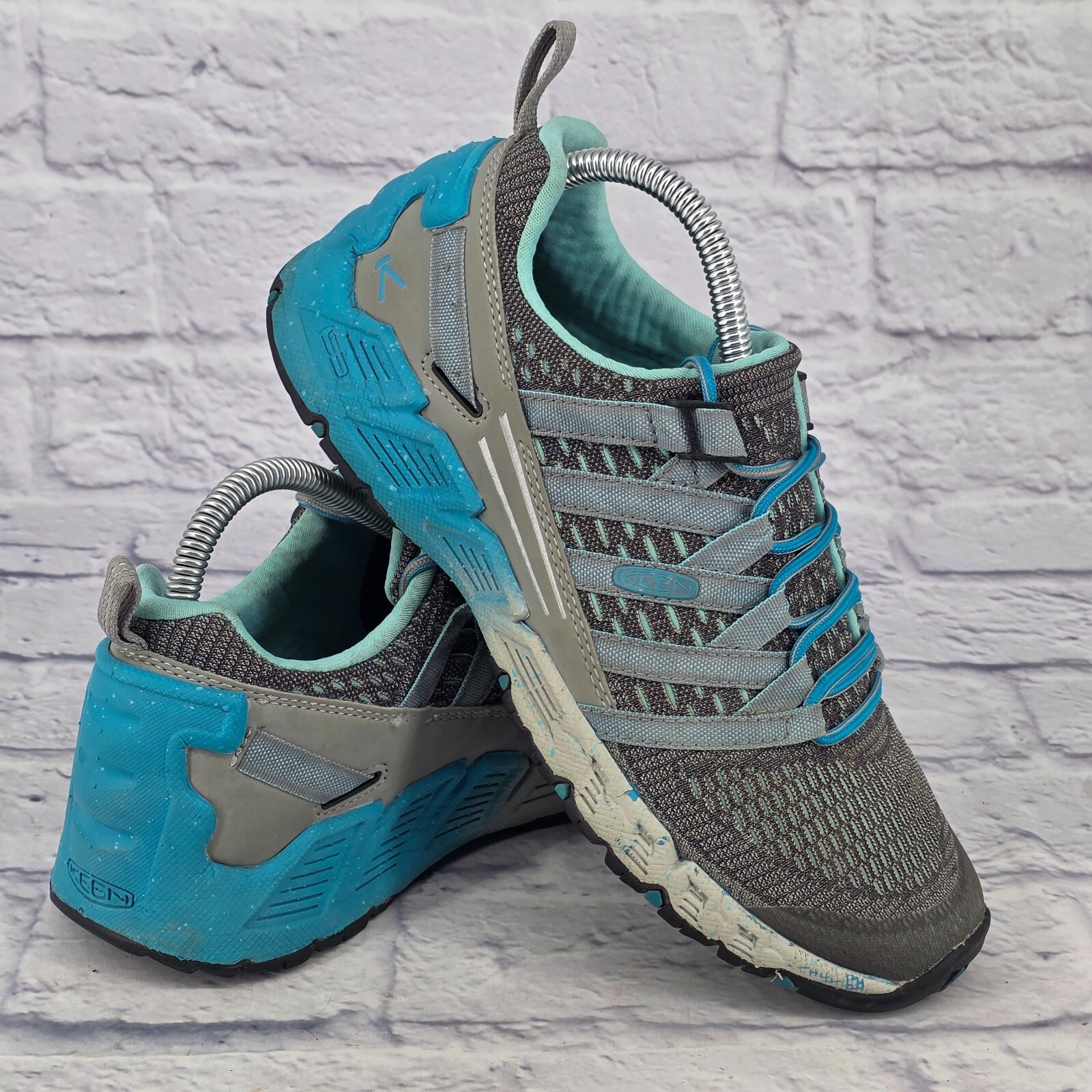 Scarpe Keen Versago da donna 8 5 B grigio blu acqua sneaker da trekking comode fuori