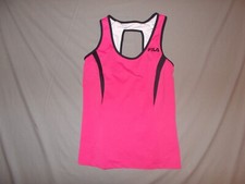 Fila Sport Performance Core Tank Top Size M racerback cutout Pink Workout Gym