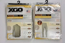 Xgo Phase 1 Lightweight Crew Long Sleeve Shirt Men's Size XL And Thermal Size L 