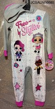 LOL SURPRISE DOLLS - 1 PIECE BLANKET SLEEPER PAJAMAS WITH HOOD SIZE 4/5