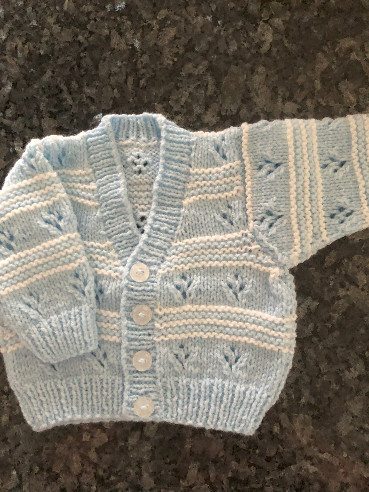 2 hand knitted baby boys cardigans 03 months eBay