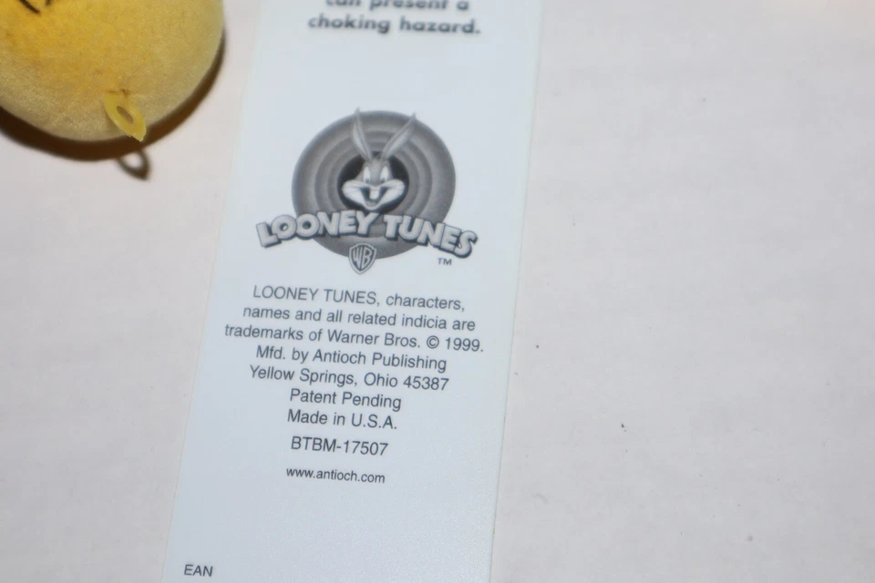 Marca de libro vintage Looney Tunes Piolín Pájaro y fieltro adorno de Navidad lectura Foto 4 de 4