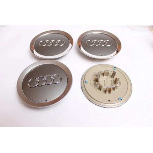 4 pcs 145mm Audi 4E0601165A Gray Wheel Center Caps Hubcaps Rim Hub Caps  Badge - Picture 1 of 6