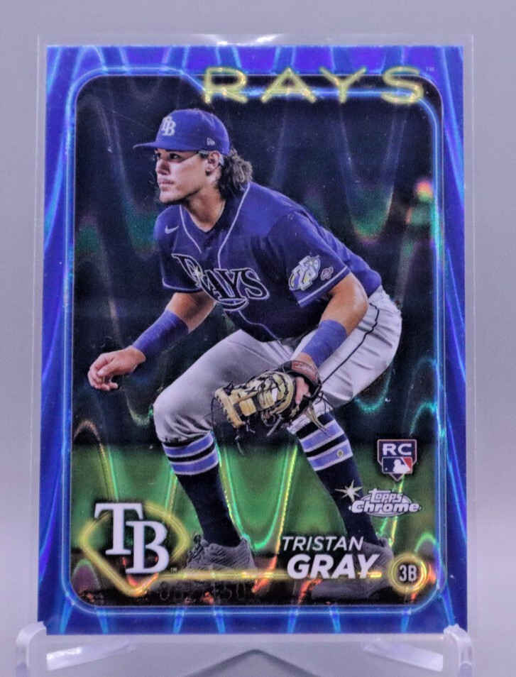 2024 Topps Chrome - Blue RayWave Tristan Gray /150 Tampa Rays Rookie K163