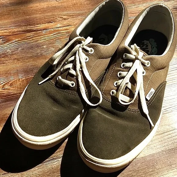 Vans skate shoes mens olive Clearance
