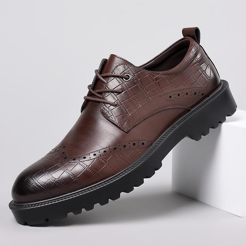 SAOLA Scarpe stringate da uomo retrò per il tempo libero britanniche punta business Oxfords punta