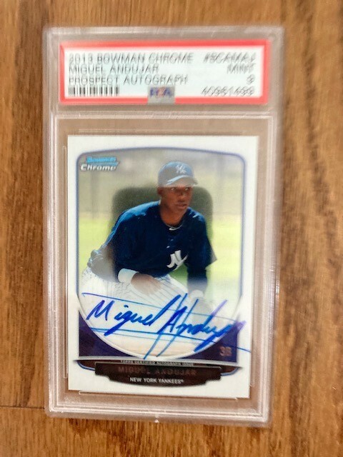 2013 Bowman Chrome #BCAMAJ Miguel Andujar, Prospect Autograph, PSA 9 MINT