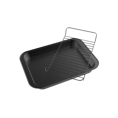 Roasting Pan Wire Rack Insert Drip Drain Fat Nonstick Healthy Cooking Non Stick