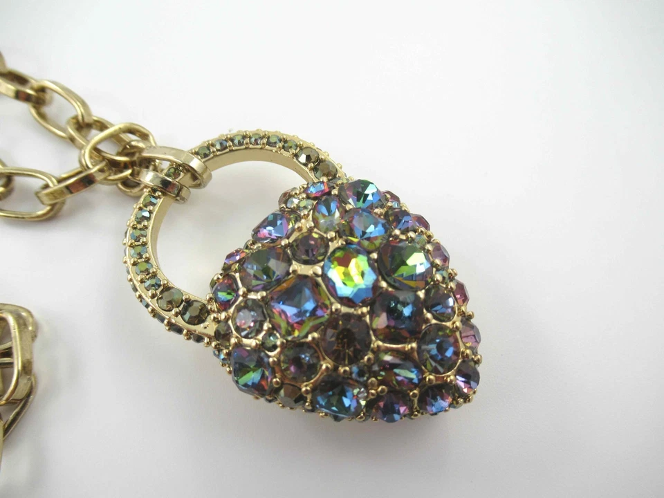 Collar Colgante Corazón Estrás Firmado Lulu Frost NINA 34" Foto 3 de 4