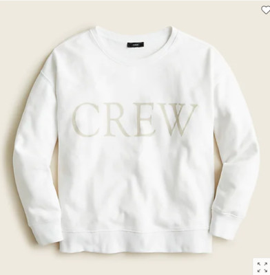 J. Crew Women's Limited-edition original cotton terry Crew  logo sweatshirt XS