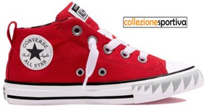 SCARPE BAMBINO/BAMBINA CONVERSE CHUCK TAYLOR ALL STAR - 666907C  col.rosso/bianco | eBay