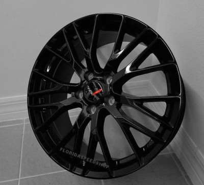 GLOSS BLACK C7 Z06 STYLE CORVETTE WHEELS 19X8.5/20X10'' 2014-2019 STINGRAY Z51