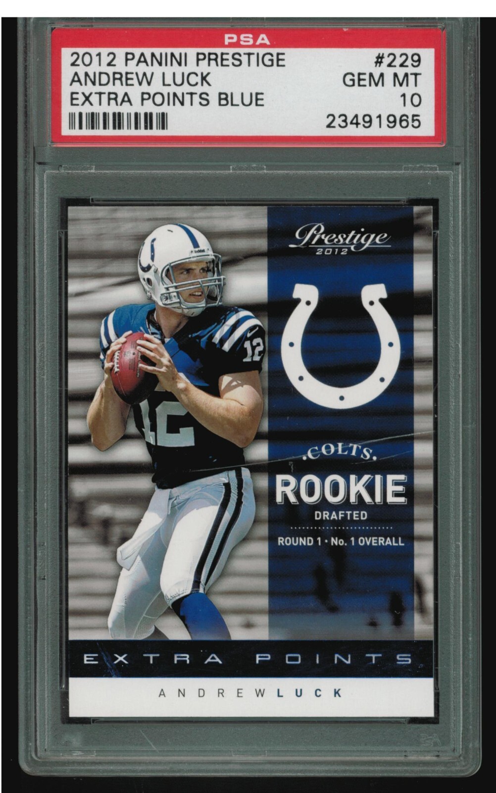Andrew Luck Panini Prestige #229 Extra Points Blue