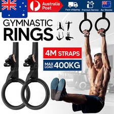 2025 Gymnastic Gym Rings Pair Crossfit Exercise Fitness Home Hoop Ab Workout Dip