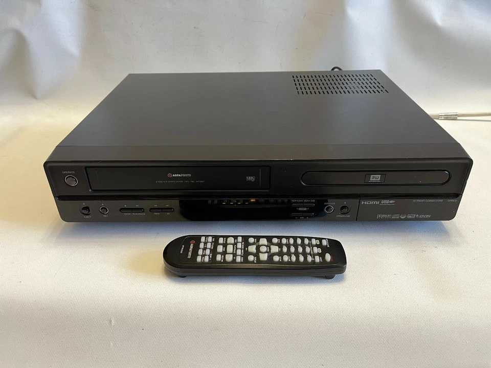 AGFA Photo DV18910R DVD Recorder VHS Videorecorder Rekorder Kombigerät HDMI USB - Bild 2 von 4