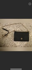 Tory Burch Emerson Chain Wallet Leather Cross Body Bag - Black (82328-001)