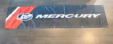Mercury Engines Banner Flag Big 2x8 feet Boat Boating Outboard Motor Marina  