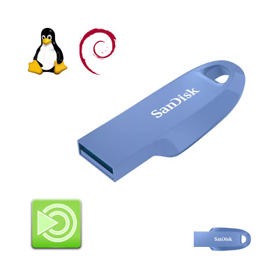 Live Bootable Debian Linux Mate | Sandisk Ultra Curve | USB 3.2 | + Installer