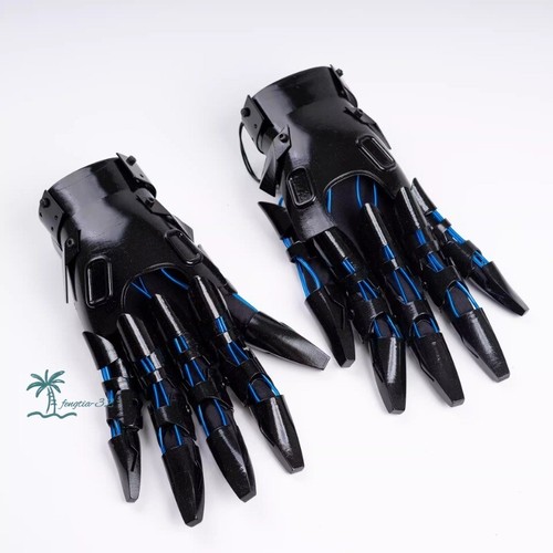 Cyberpunk mechanische leuchtende Ritterrüstung Unisex Handschuhe Spiel Peripheriegeräte cool - Bild 7 von 9