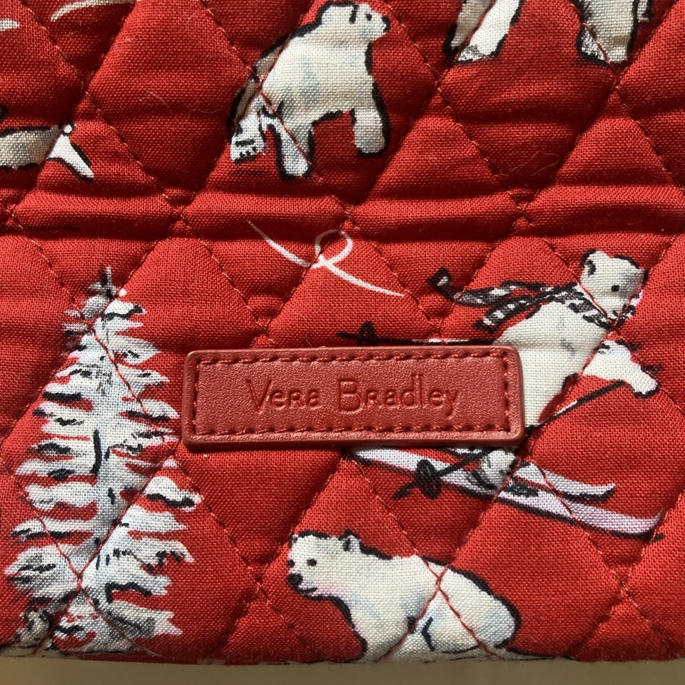 Vera Bradley Dual Compartment Travel Bag Beary Merry Red Laptop / Work / School - Image 2 of 4